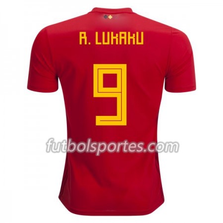 Camisetas Bélgica R.Lukaku 9 Primera Equipacion Mundial 2018